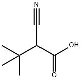 2-cyano-3,3-dimethylbutanoic acid Struktur