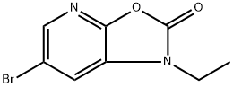 6-bromo-3-ethyloxazolo[4,5-b]pyridin-2(3H)-one Struktur