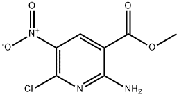 3-Pyridinecarboxylic acid, 2-amino-6-chloro-5-nitro-, methyl ester Struktur