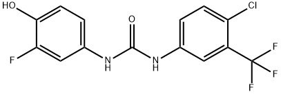 Urea, N-[4-chloro-3-(trifluoromethyl)phenyl]-N'-(3-fluoro-4-hydroxyphenyl)- Struktur