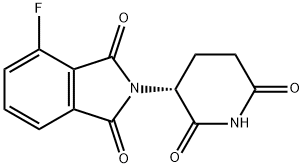 R-2-(2,6-二氧代-哌啶-3-基)-4-氟基-異吲哚-1,3-二酮 結(jié)構(gòu)式