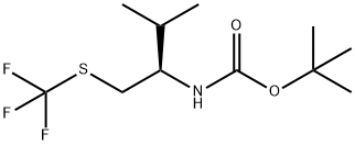 tert-Butyl (R)-(3-methyl-1-((trifluoromethyl)thio)butan-2-yl)carbamate Struktur