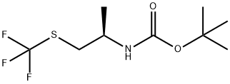 tert-Butyl (R)-(1-((trifluoromethyl)thio)propan-2-yl)carbamate Struktur