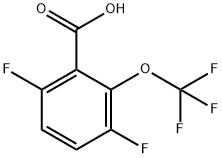 3,6-Difluoro-2-(trifluoromethoxy)benzoic acid Struktur