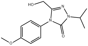 5-(Hydroxymethyl)-4-(4-methoxyphenyl)-2-(propan-2-yl)-2,4-dihydro-3H-1,2,4-triazol-3-one Struktur