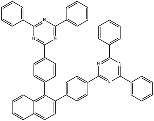 1,3,5-Triazine, 2,2'-(1,2-naphthalenediyldi-4,1-phenylene)bis[4,6-diphenyl- Struktur