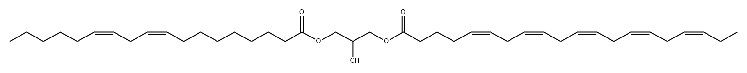 5,8,11,14,17-Eicosapentaenoic acid, 2-hydroxy-3-[[(9Z,12Z)-1-oxo-9,12-octadecadien-1-yl]oxy]propyl ester, (5Z,8Z,11Z,14Z,17Z)- Struktur