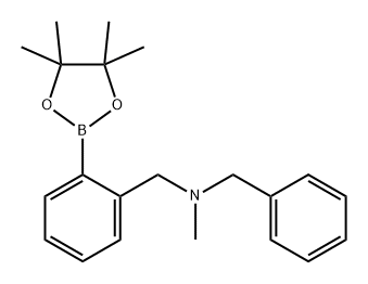 Benzenemethanamine, N-methyl-N-(phenylmethyl)-2-(4,4,5,5-tetramethyl-1,3,2-dioxaborolan-2-yl)- Struktur