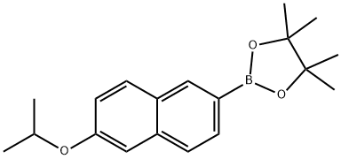 2-(6-Isopropoxynaphthalen-2-yl)-4,4,5,5-tetramethyl-1,3,2-dioxaborolane Struktur