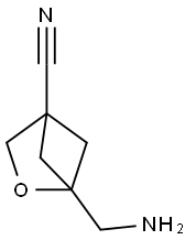 2-Oxabicyclo[2.1.1]hexane-4-carbonitrile, 1-(aminomethyl)- Struktur