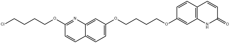 2(1H)-Quinolinone, 7-[4-[[2-(4-chlorobutoxy)-7-quinolinyl]oxy]butoxy]- Struktur