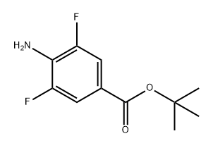 Benzoic acid, 4-amino-3,5-difluoro-, 1,1-dimethylethyl ester Structure