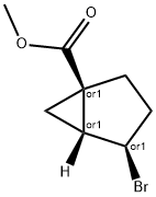 Bicyclo[3.1.0]hexane-1-carboxylic acid, 4-bromo-, methyl ester, (1R,4R,5R)-rel- Struktur