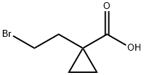 Cyclopropanecarboxylic acid, 1-(2-bromoethyl)- Struktur