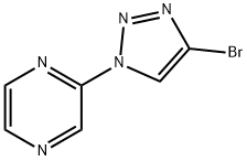 Pyrazine, 2-(4-bromo-1H-1,2,3-triazol-1-yl)- Struktur