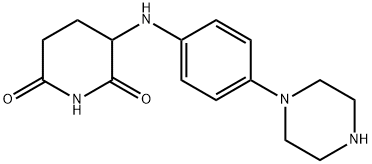 2,6-Piperidinedione, 3-[[4-(1-piperazinyl)phenyl]amino]- Struktur