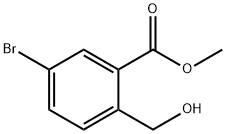 Benzoic acid, 5-bromo-2-(hydroxymethyl)-, methyl ester Struktur