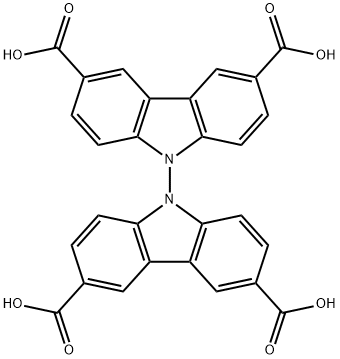 9,9'-bicarbazole]-3,3',6,6'-tetracarboxylic acid Struktur