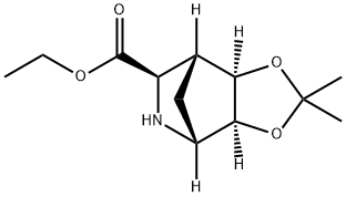 Ethyl 4,4-dimethyl-3,5-dioxa-8-azatricyclo[5.2.1.0(2,6)]decane-9-carboxylate hydrochloride Struktur