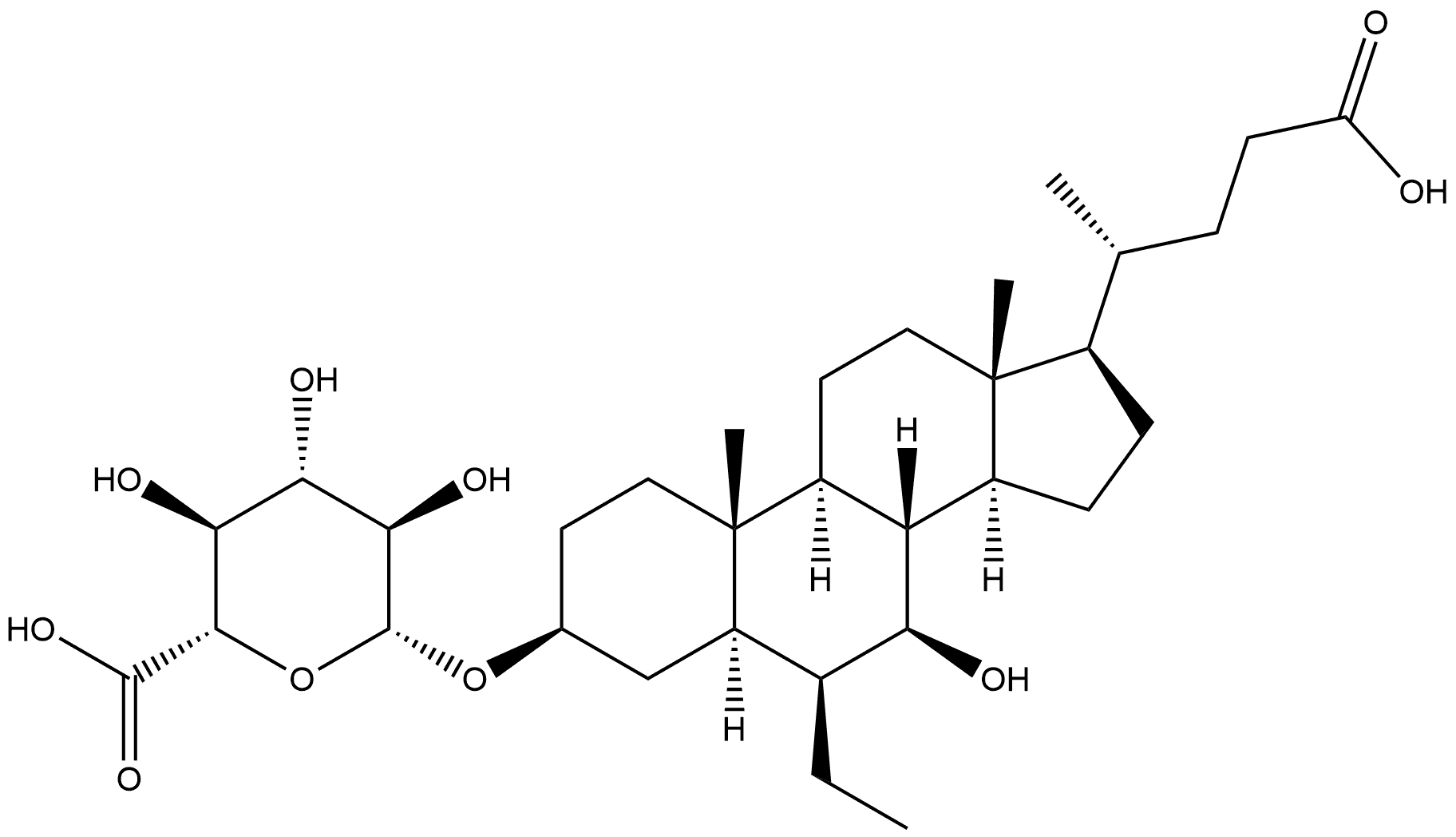 Obeticholic acid 3-O-β-D-glucuronide Struktur