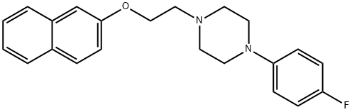 1-(4-fluorophenyl)-4-(2-(naphthalen-2-yloxy)ethyl)piperazine hydrochloride Struktur