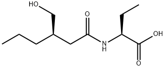 Butanoic acid, 2-[[(3R)-3-(hydroxymethyl)-1-oxohexyl]amino]-, (2S)- Struktur