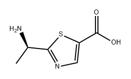 5-Thiazolecarboxylic acid, 2-[(1R)-1-aminoethyl]- Struktur