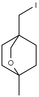 2-Oxabicyclo[2.2.2]octane, 4-(iodomethyl)-1-methyl- Struktur