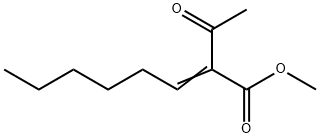 2-Octenoic acid, 2-acetyl-, methyl ester Struktur