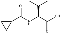 (S)-2-(cyclopropanecarboxamido)-3-methylbutanoic acid Struktur