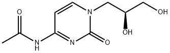 Acetamide, N-[1-[(2S)-2,3-dihydroxypropyl]-1,2-dihydro-2-oxo-4-pyrimidinyl]- Struktur