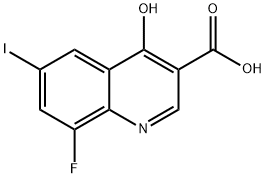 8-Fluoro-4-hydroxy-6-iodoquinoline-3-carboxylic acid Struktur