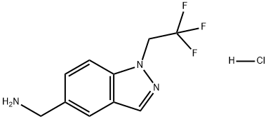 1H-Indazole-5-methanamine, 1-(2,2,2-trifluoroethyl)-, hydrochloride (1:1) Struktur