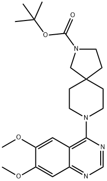 1,1-Dimethylethyl 8-(6,7-dimethoxy-4-quinazolinyl)-2,8-diazaspiro[4.5]decane-2-carboxylate Struktur