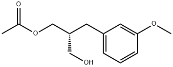 1,3-Propanediol, 2-[(3-methoxyphenyl)methyl]-, 1-acetate, (2R)- Struktur