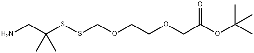 1,1-Dimethylethyl 2-[2-[[(2-amino-1,1-dimethylethyl)dithio]methoxy]ethoxy]acetate Struktur