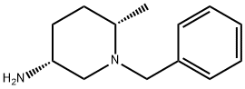 3-Piperidinamine, 6-methyl-1-(phenylmethyl)-, (3R,6S)- Struktur