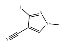 1H-Pyrazole-4-carbonitrile, 3-iodo-1-methyl- Struktur