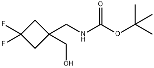 Carbamic acid, N-[[3,3-difluoro-1-(hydroxymethyl)cyclobutyl]methyl]-, 1,1-dimethylethyl ester Struktur