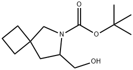 6-Azaspiro[3.4]octane-6-carboxylic acid, 7-(hydroxymethyl)-, 1,1-dimethylethyl ester Struktur