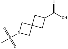 2-Azaspiro[3.3]heptane-6-carboxylic acid, 2-(methylsulfonyl)- Struktur