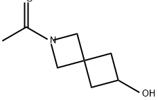 Ethanone, 1-(6-hydroxy-2-azaspiro[3.3]hept-2-yl)- Struktur