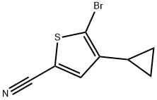 5-Bromo-4-(cyclopropyl)thiophene-2-carbonitrile Struktur