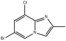 Imidazo[1,2-a]pyridine, 6-bromo-8-chloro-2-methyl- Struktur