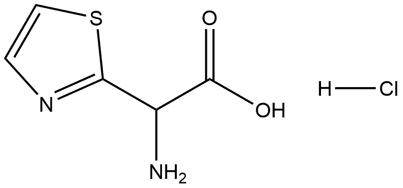 2-Thiazoleacetic acid, α-amino-, hydrochloride (1:1) Struktur