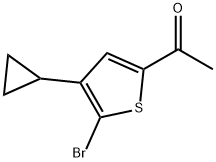 5-Acetyl-2-bromo-3-(cyclopropyl)thiophene Struktur