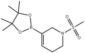 Pyridine, 1,2,3,6-tetrahydro-1-(methylsulfonyl)-5-(4,4,5,5-tetramethyl-1,3,2-dioxaborolan-2-yl)- Struktur