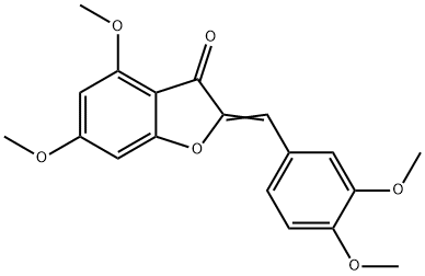 3(2H)-Benzofuranone, 2-[(3,4-dimethoxyphenyl)methylene]-4,6-dimethoxy- Struktur