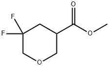 2H-Pyran-3-carboxylic acid, 5,5-difluorotetrahydro-, methyl ester Struktur