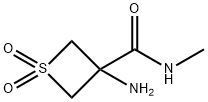 3-amino-N-methyl-1,1-dioxo-thietane-3-carboxamide Struktur